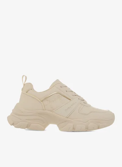 Flora Bella By Shoexpress Women Logo Embroidered Sneakers with Lace-Up Closure