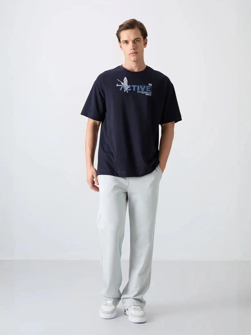 تومي لايف TOMMY Oversized Printed Crew Neck T-Shirt