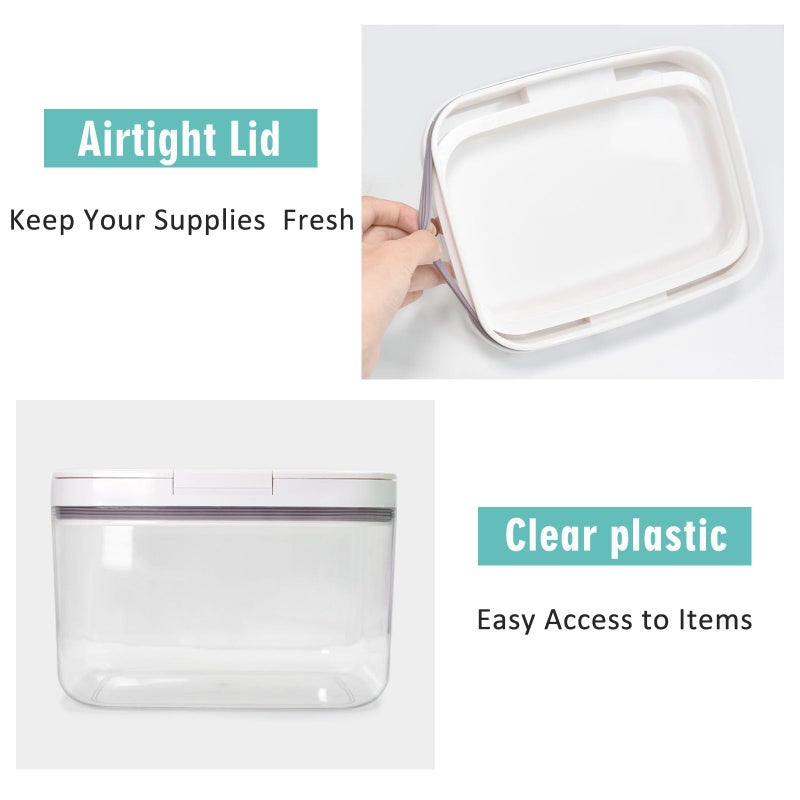 Pensino Laundry Pods Container Laundry Pod Holder with Lid  Laundry Room Storage Container for Detergent Pods Laundry Powder Scent Booster Container with Scoop - Image 5