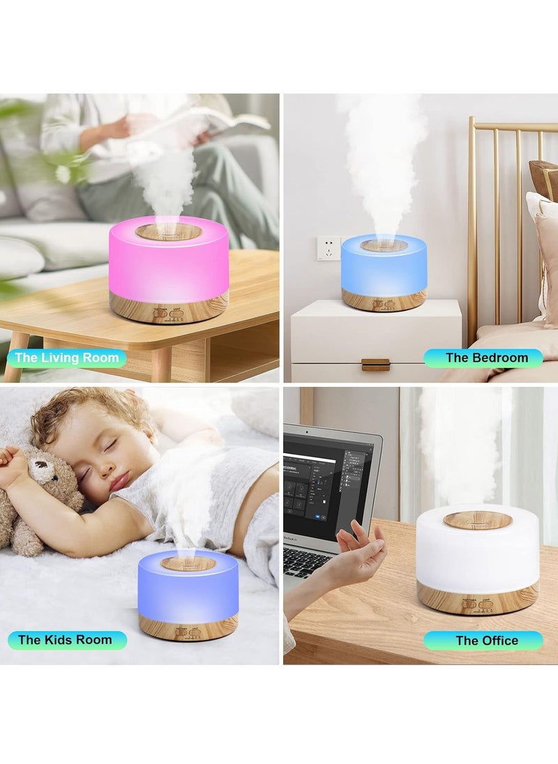 Home Care Essential Oil Aroma Diffuser 700ml, Upgraded Aromatherapy Diffuser with 4 Timer and 7 Color Lights, Cool Mist Humidifier with Auto Shut-off Function, Diffuser for Home Bedroom Office  - Image 4