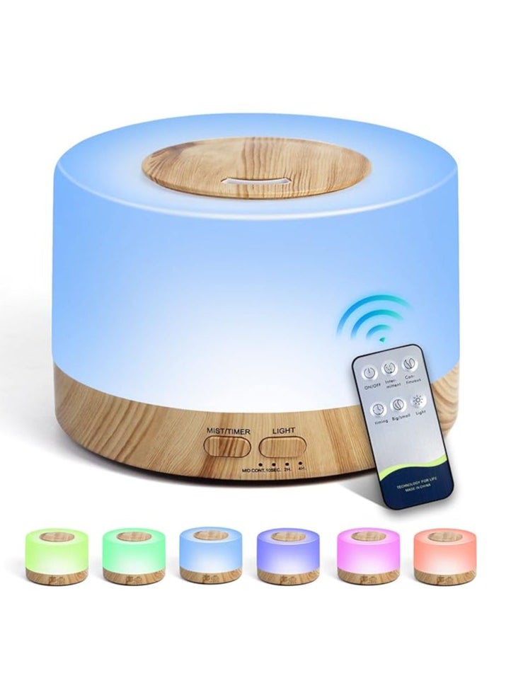 Home Care Essential Oil Aroma Diffuser 700ml, Upgraded Aromatherapy Diffuser with 4 Timer and 7 Color Lights, Cool Mist Humidifier with Auto Shut-off Function, Diffuser for Home Bedroom Office  - Image 1