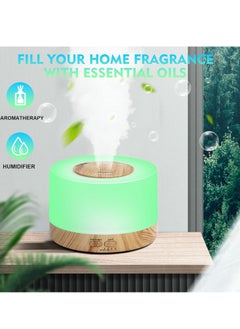 Home Care Essential Oil Aroma Diffuser 700ml, Upgraded Aromatherapy Diffuser with 4 Timer and 7 Color Lights, Cool Mist Humidifier with Auto Shut-off Function, Diffuser for Home Bedroom Office  - Image 5