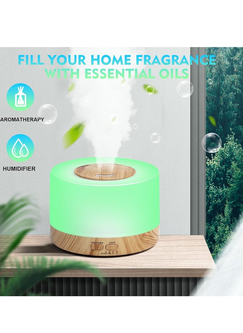 Home Care Essential Oil Aroma Diffuser 700ml, Upgraded Aromatherapy Diffuser with 4 Timer and 7 Color Lights, Cool Mist Humidifier with Auto Shut-off Function, Diffuser for Home Bedroom Office  - Image 5