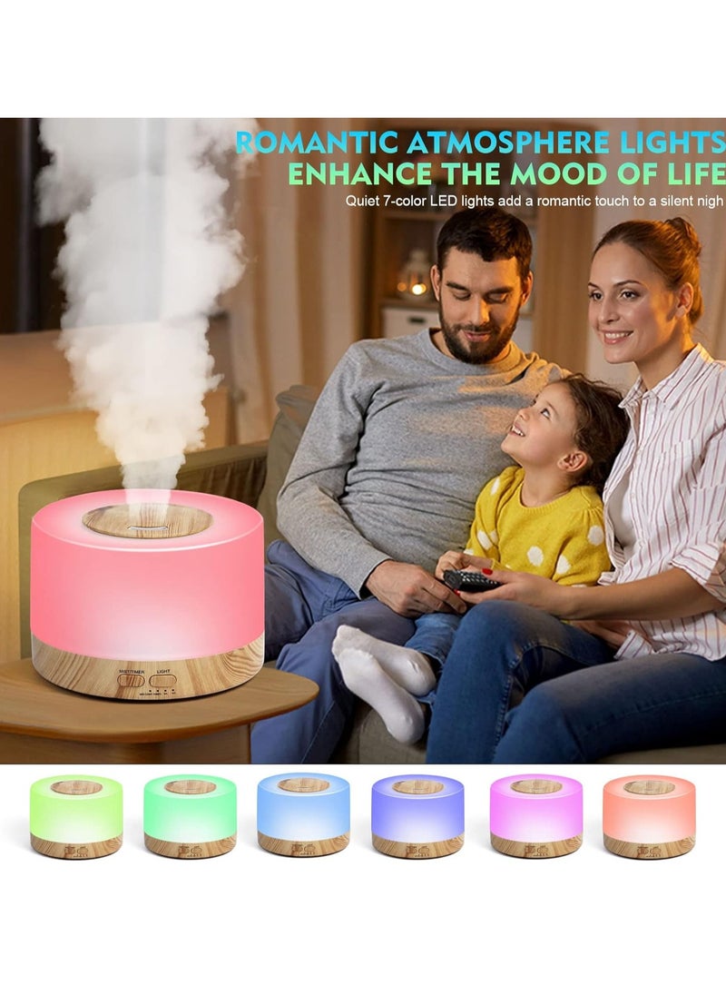 Home Care - Essential Oil Aroma Diffuser 700ml, Upgraded Aromatherapy Diffuser with 4 Timer and 7 Color Lights, Cool Mist Humidifier with Auto Shut-off Function, Diffuser for Home Bedroom Office - Image 1