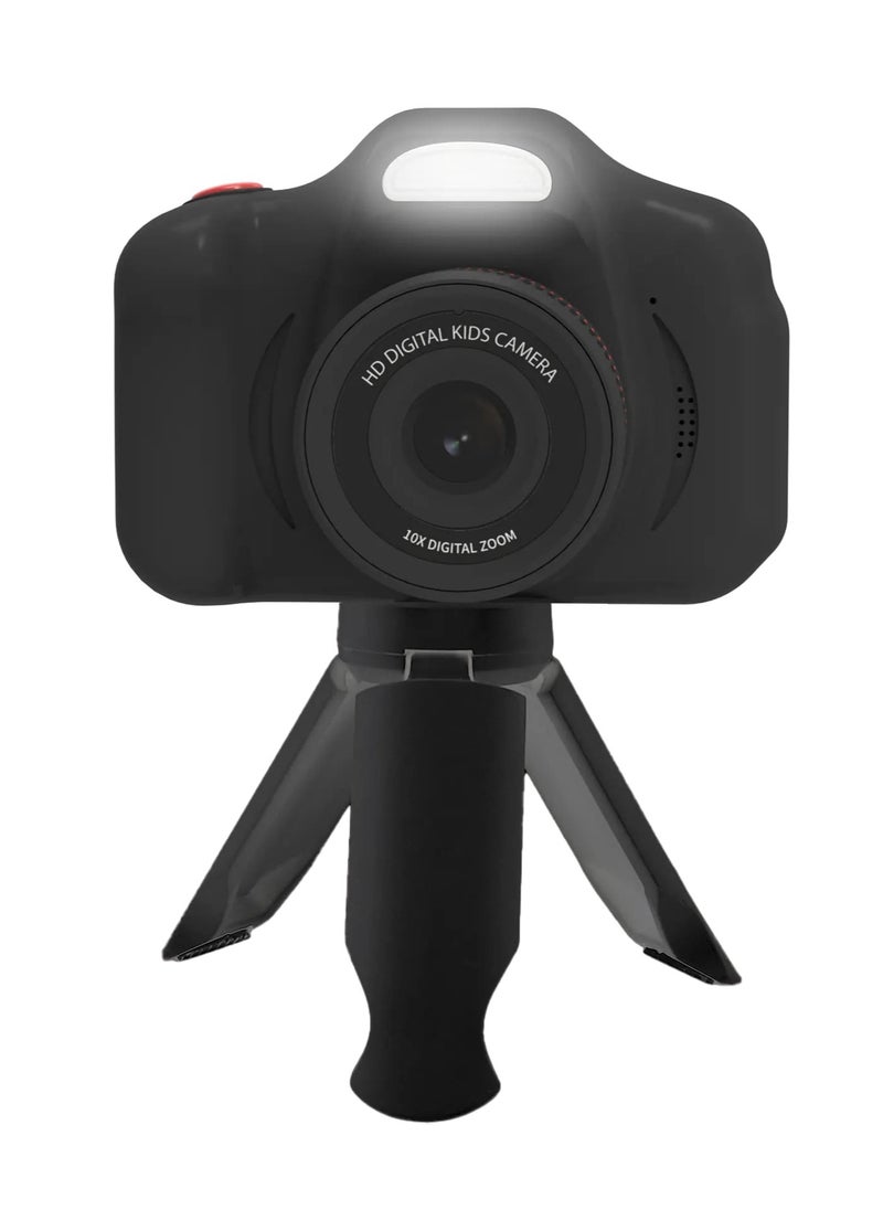 porodo - Digital Camera for Kids with Dual Lens and Selfie Camera / Built-in Games / Photo & Video Filters - Black - Image 1