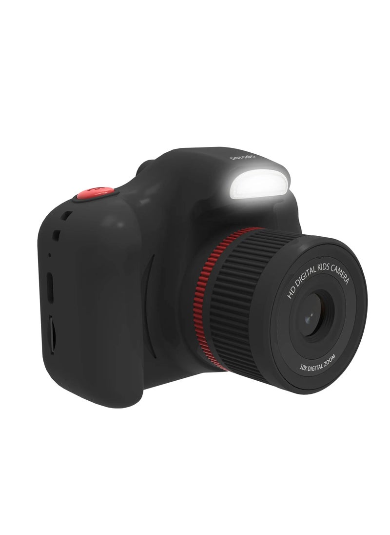 porodo - Digital Camera for Kids with Dual Lens and Selfie Camera / Built-in Games / Photo & Video Filters - Black - Image 1