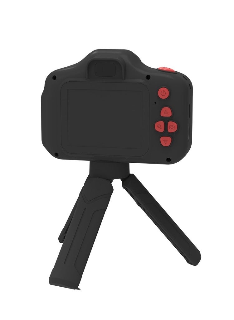 porodo - Digital Camera for Kids with Dual Lens and Selfie Camera / Built-in Games / Photo & Video Filters - Black - Image 1