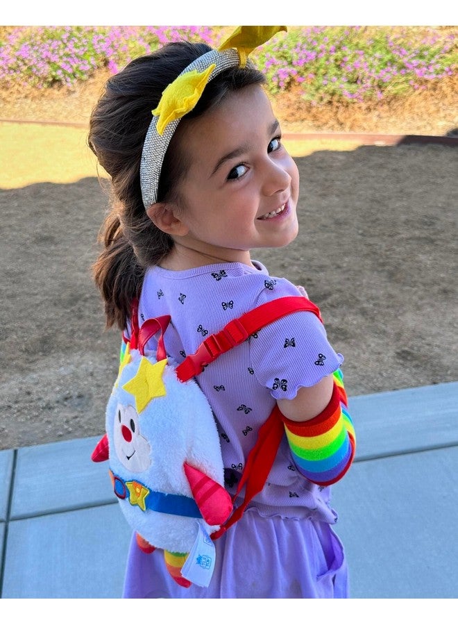 The Loyal Subjects Rainbow Brite 6-Piece Set with adjustable Plush Backpack, Sparkle Star Headband, Rainbow Arm Warmers, Purple Bow Hair Tie, Sprite Bracelet. One size/Adults, Kids. Great for costumes, cosplay, dress up - Image 2