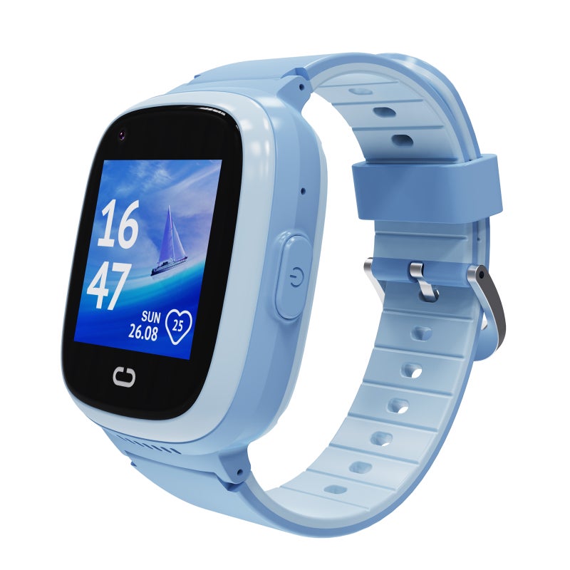 4G Kids Smart Watch - Blue HD Video Calling Real-Time Location SOS Calling IP67 Waterproof 650mAh Battery for Kids And Parents Daily Use - Image 1