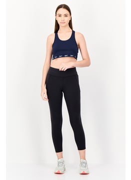 Reebok Women Sportswear Fit Non Padded Brand Logo Sports Bra, Navy  - Image 4