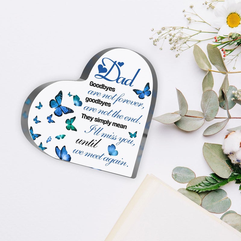 MUNLICAR Sympathy Gifts for Loss of Loved One, Memorial Gifts for Loss of Dad, In Memory of Father Plaque, Bereavement Condolences Grief Gifts, Funeral Remembrance Decor Ornament Sign - Image 3