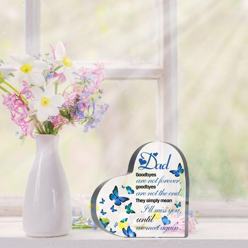 MUNLICAR Sympathy Gifts for Loss of Loved One, Memorial Gifts for Loss of Dad, In Memory of Father Plaque, Bereavement Condolences Grief Gifts, Funeral Remembrance Decor Ornament Sign - Image 5