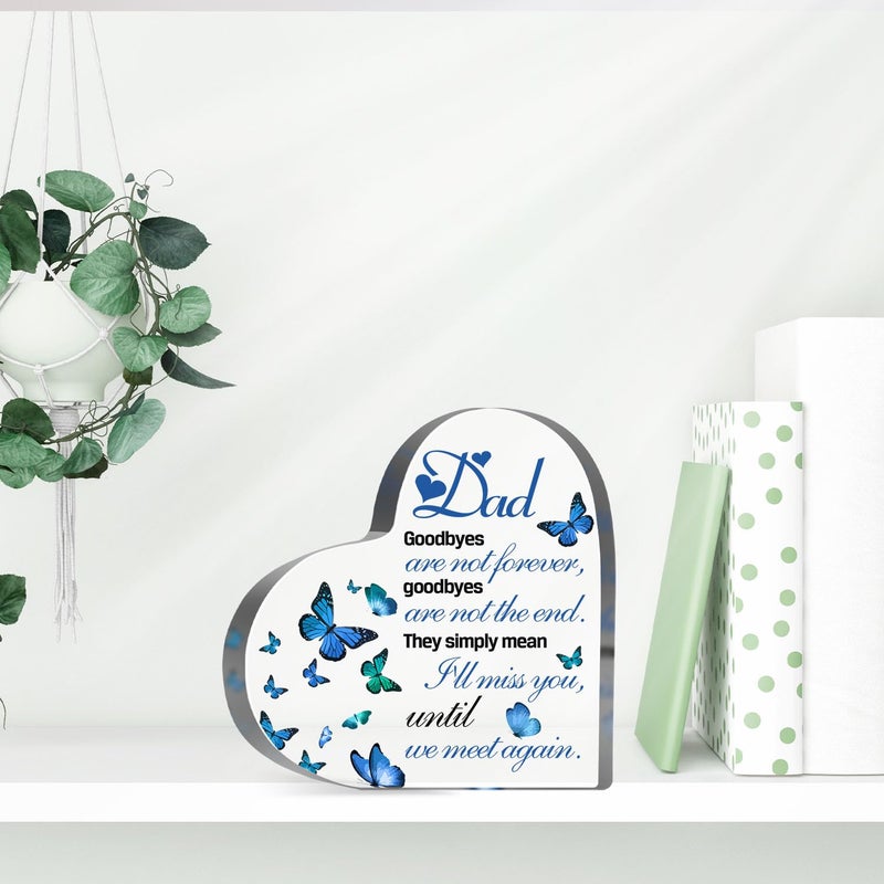 MUNLICAR Sympathy Gifts for Loss of Loved One, Memorial Gifts for Loss of Dad, In Memory of Father Plaque, Bereavement Condolences Grief Gifts, Funeral Remembrance Decor Ornament Sign - Image 4