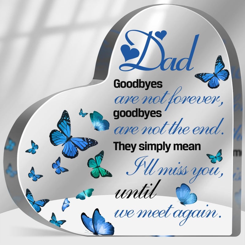 MUNLICAR Sympathy Gifts for Loss of Loved One, Memorial Gifts for Loss of Dad, In Memory of Father Plaque, Bereavement Condolences Grief Gifts, Funeral Remembrance Decor Ornament Sign - Image 1