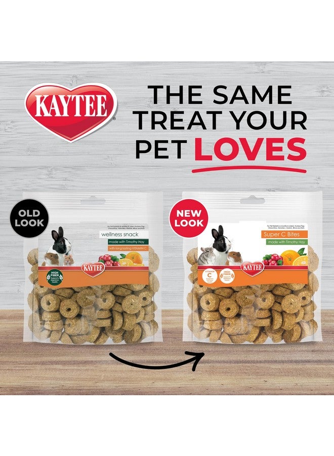 كايتي مكافآت كايتي سوبر سي بايتس لخنازير غينيا الأليفة والأرانب البالغة والشنشيلة والحيوانات الصغيرة الأخرى، بنكهة التوت البري والبرتقال، 4 أونصة - Image 3