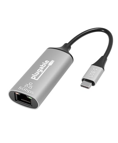 Plugable 5Gbps USBC to Ethernet Adapter Upgrade USBC Devices Without Ethernet to UltraFast Stable Wired Networking 5X Faster Than Gigabit PlugandPlay Realtek RTL8157 WindowsmacOSChromeOS - Image 1