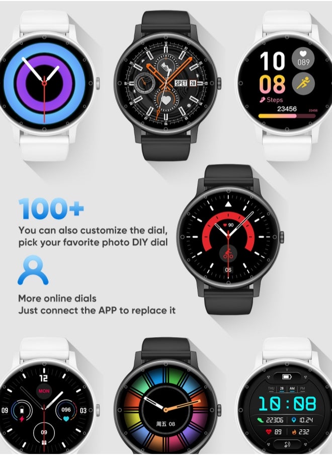 Generic S88 PRO Bluetooth Full Touch Call Smart Watch AMOLED Display 190mAh 1.39 Inch Midnight Black Silicone Strap  - Image 3