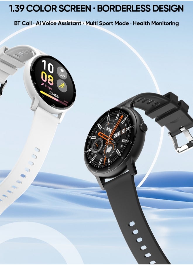 Generic S88 PRO Bluetooth Full Touch Call Smart Watch AMOLED Display 190mAh 1.39 Inch Midnight Black Silicone Strap  - Image 2