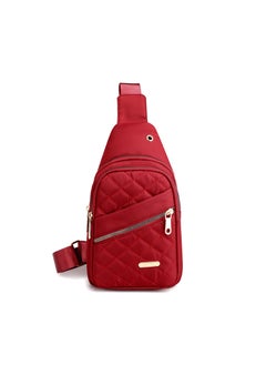 Womens chest bag new casual fashion all-match nylon cloth bag lightweight messenger bag womens backpack small shoulder front bag fashionStyle four red Style four red