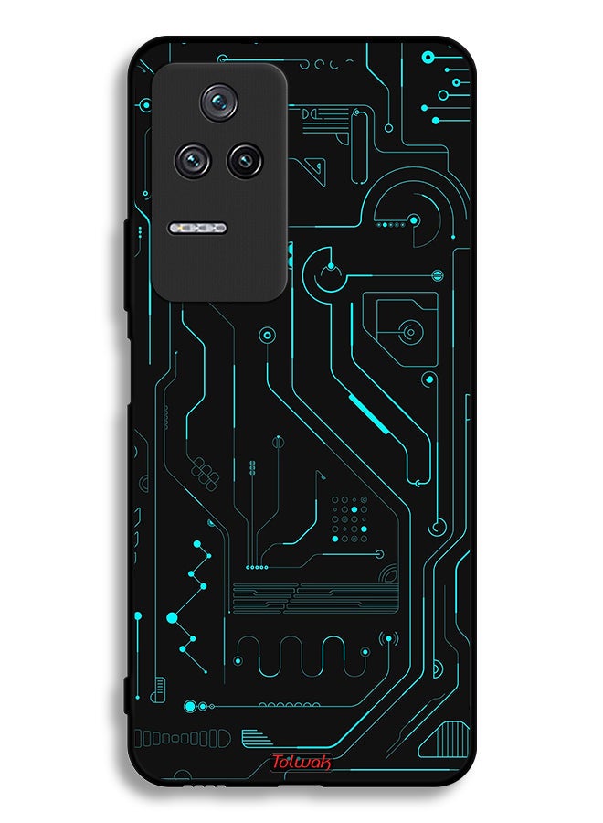 Tolwak Xiaomi Poco F4 Protective Case Cover Digital Art Circuits Minimalism Multiple Display - Image 2