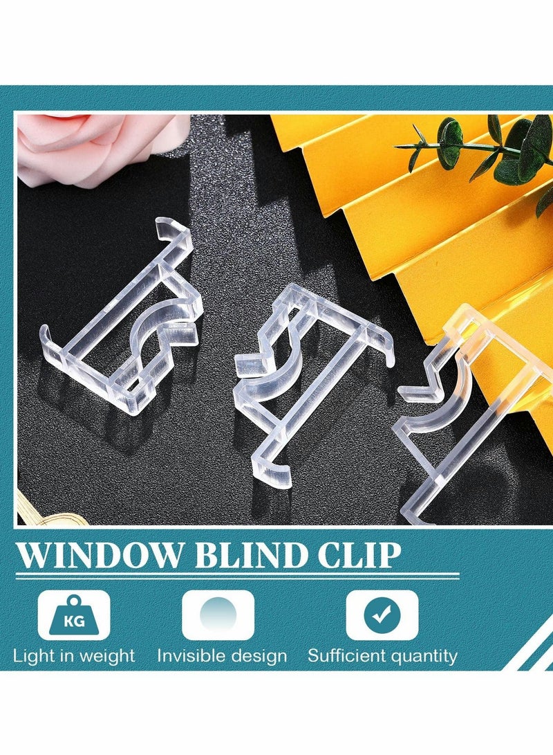 SYOSI Valance Clips for Blinds, Clear Plastic Blind Window Hidden Retainer Clips,Curtain Accessories Blinds Vertical Curtains (2", 30 pcs) - Image 3