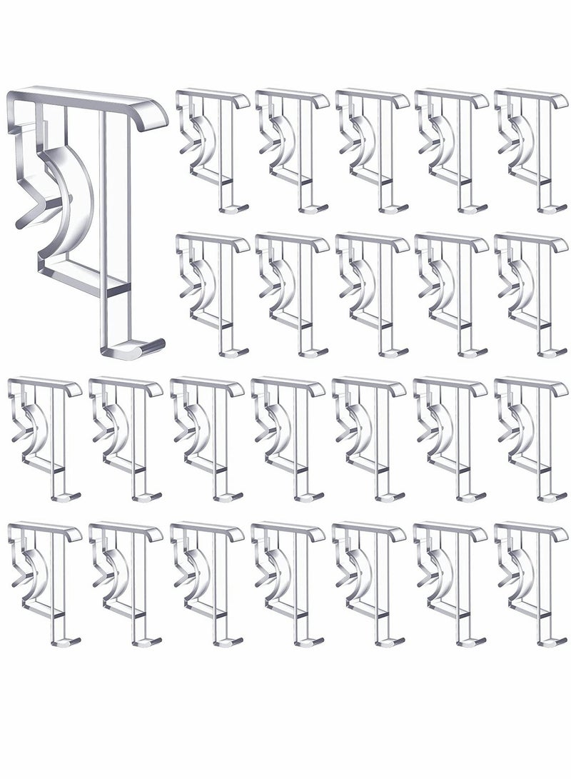 SYOSI Valance Clips for Blinds, Clear Plastic Blind Window Hidden Retainer Clips,Curtain Accessories Blinds Vertical Curtains (2", 30 pcs) - Image 1