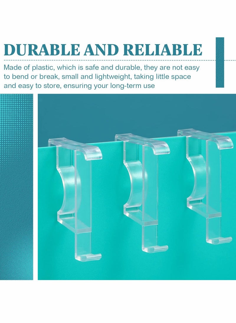 SYOSI Valance Clips for Blinds, Clear Plastic Blind Window Hidden Retainer Clips,Curtain Accessories Blinds Vertical Curtains (2", 30 pcs) - Image 4