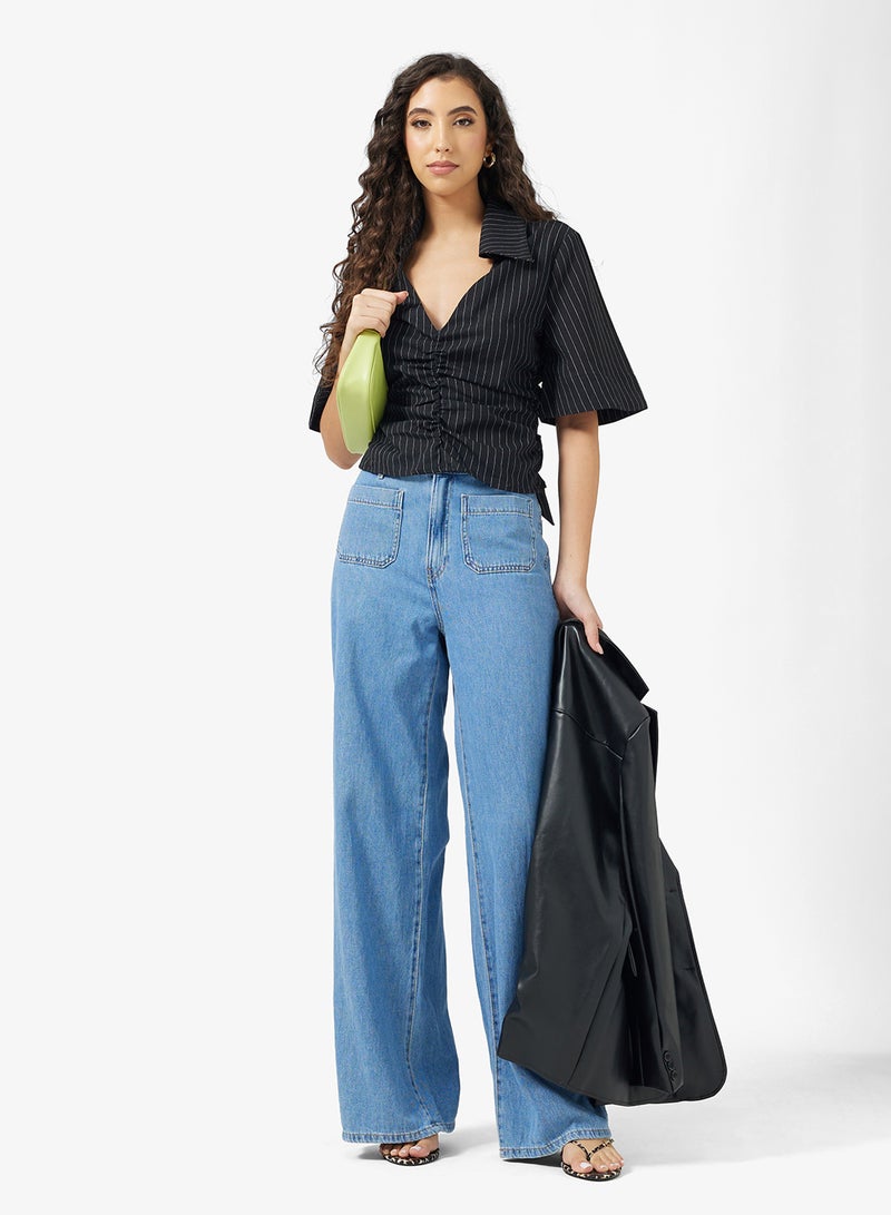 Ginger Button Up Fitted Shirt - Image 4