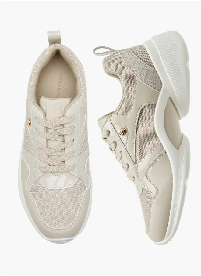 Flora Bella By Shoexpress Monogram Detail Lace-Up Sneakers