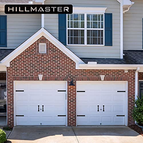 HILLMASTER Garage Door Magnetic Decorative Hardware, 6 Pieces Rectangle Garage Door Magnets Accents Curb Appeal Faux Hinges and Handles Garage Door Decor Hardware Kit, Black(4 Hinges+2 Handles) - Image 5
