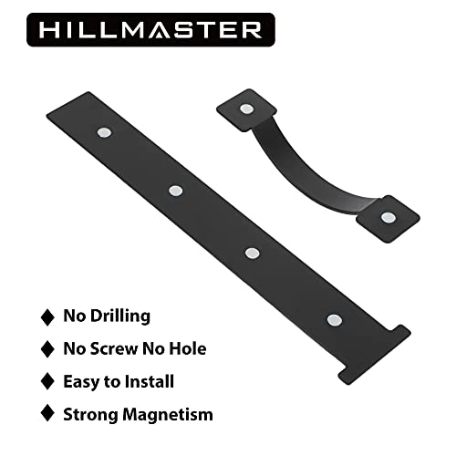 HILLMASTER Garage Door Magnetic Decorative Hardware, 6 Pieces Rectangle Garage Door Magnets Accents Curb Appeal Faux Hinges and Handles Garage Door Decor Hardware Kit, Black(4 Hinges+2 Handles) - Image 4