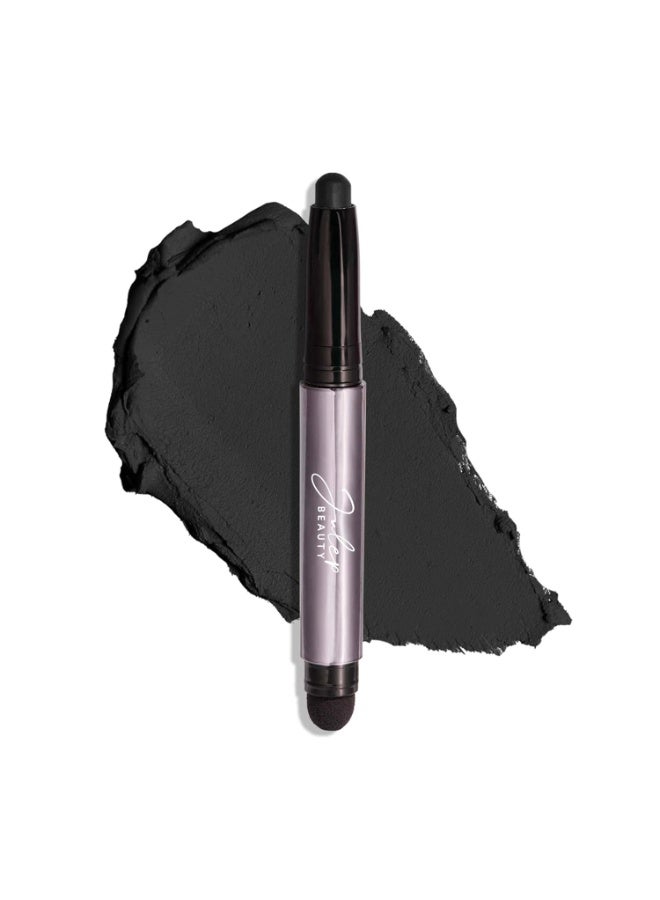 Julep Eyeshadow 101 Cream-to-Powder Waterproof Shadow Stick - Onyx Black Matte - Long-Lasting, Crease-Proof, Smooth Jet-Black Matte Cream Eyeshadow with Built-in Smudger