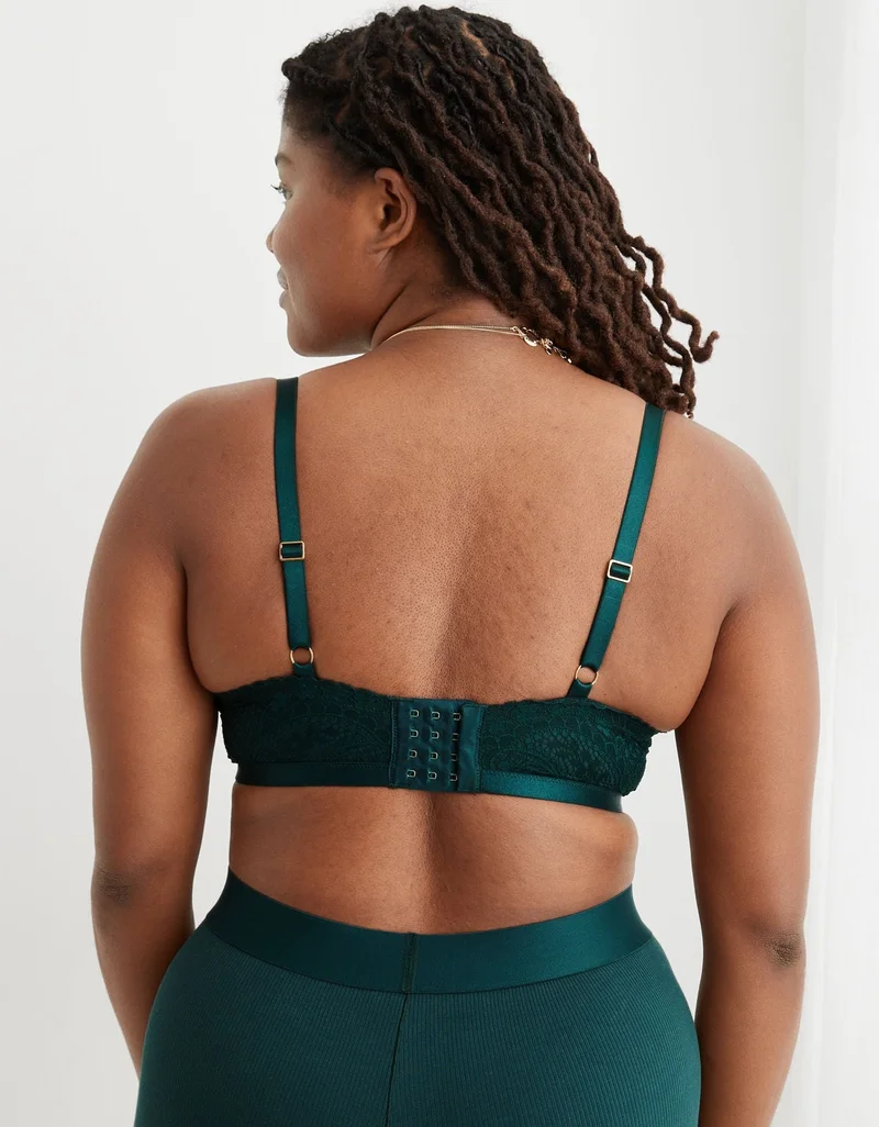 Aerie  Aerie Real Power Plunge Push Up Paisley Lace Bra for Women | Best Price UAE