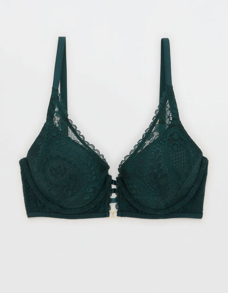 Aerie  Aerie Real Power Plunge Push Up Paisley Lace Bra for Women | Best Price UAE