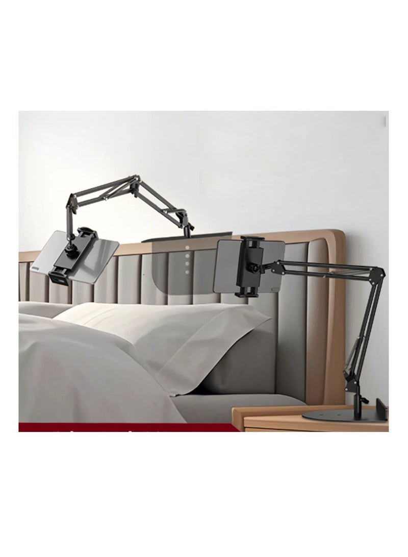 حامل جهاز لوحي ذراع طوي قابل للطي للسرير, حامل هاتف قابل للتعديل مع دوران ٣٦٠ درجة, حامل هاتف عالمي متوافق مع آيفون, آيباد, نينتندو سويتش - Image 1