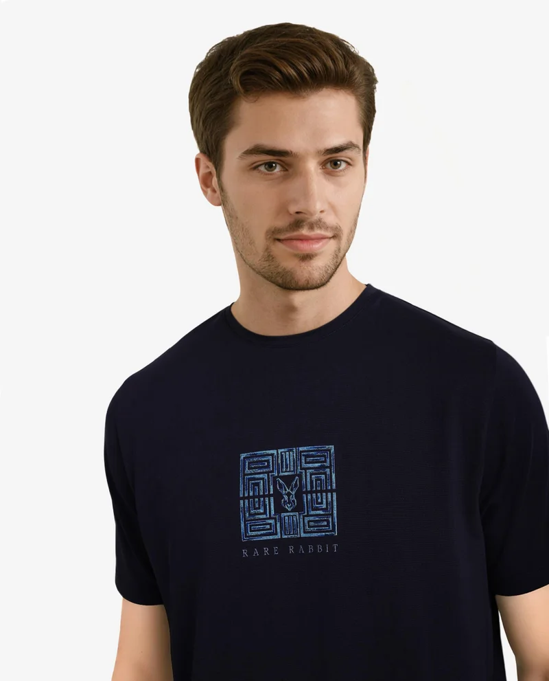 Rare Rabbit Men's Logo Print Cotton T-Shirt