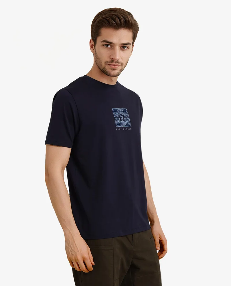 Rare Rabbit Men's Logo Print Cotton T-Shirt