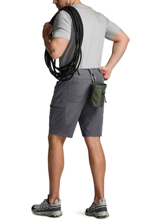 CQR Men's Hiking Cargo Shorts, Quick Dry Stretch Tactical Outdoor Shorts, Lightweight Camping Golf Shorts with Multi Pockets, Rocky Shorts Jet Grey, 34W x 12L - Image 4