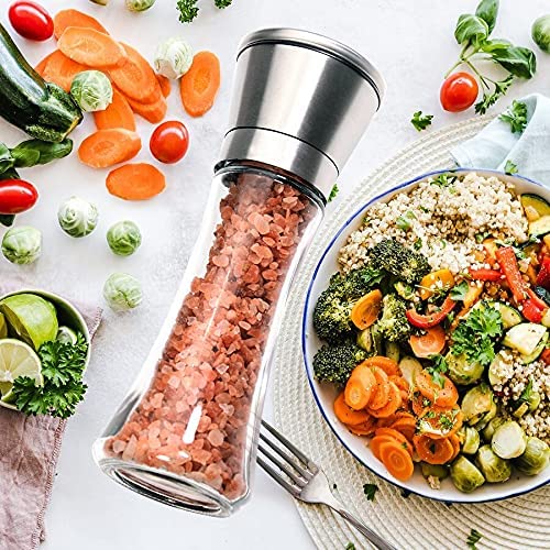 Catron Salt and Pepper Grinder Stainless Steel Spice Pepper Mill with Strong Adjustable Ceramic Grinder Kitchen Cooking Tools - Image 1