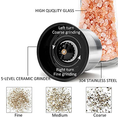 Catron Salt and Pepper Grinder Stainless Steel Spice Pepper Mill with Strong Adjustable Ceramic Grinder Kitchen Cooking Tools - Image 5