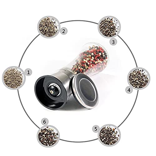 Catron Salt and Pepper Grinder Stainless Steel Spice Pepper Mill with Strong Adjustable Ceramic Grinder Kitchen Cooking Tools - Image 4