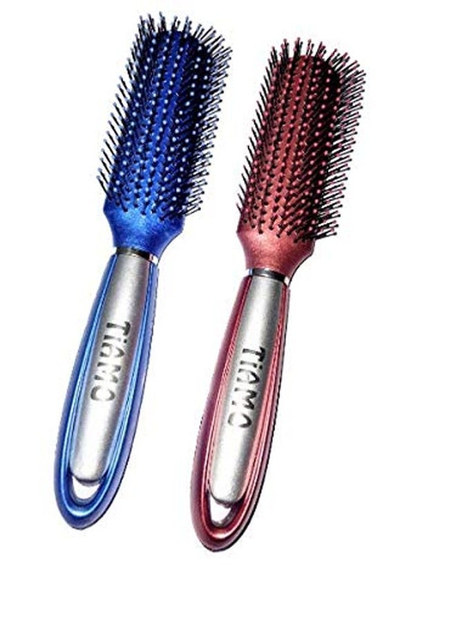 Tiamo PLASTIC HAIRBRUSH SET OF 2 FOR DAILY HAIR STYLING - Image 1