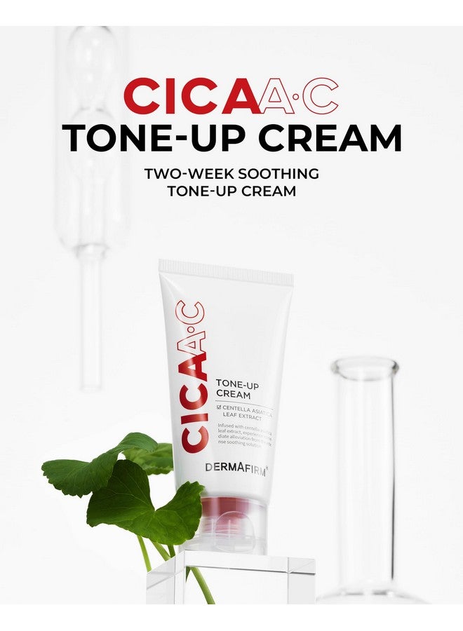 ديرمافيرم كريم Cica Ac Tone Up Cream 1.69 أونصة كريم وجه Centella Asiatica للبشرة الجافة والحساسة، منتج تجميل كوري للعناية بالبشرة، مرطب للوجه K Beauty كريم العناية بالبشرة للنساء والرجال - Image 2