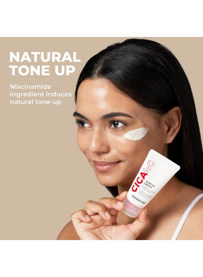 ديرمافيرم كريم Cica Ac Tone Up Cream 1.69 أونصة كريم وجه Centella Asiatica للبشرة الجافة والحساسة، منتج تجميل كوري للعناية بالبشرة، مرطب للوجه K Beauty كريم العناية بالبشرة للنساء والرجال - Image 4