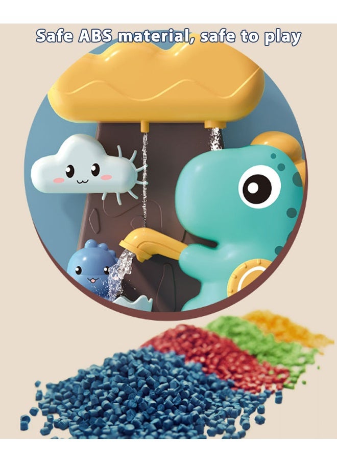 كويفلوكس ألعاب حمام، ألعاب حمام ديناصور للأطفال، مجموعة ألعاب حيوانات ميكانيكية تعمل بالماء بدون بطارية مع أكواب شفط، ألعاب تعليمية بقوة الجاذبية للأطفال الصغار من سن 18 شهرًا فما فوق، لعبة حوض استحمام تعليمية بقاعدة شفط قوية - Image 5