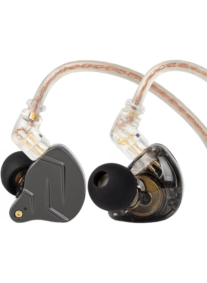 KZ ZSN Pro Gaming Earbuds, HiFi in-Ear Monitor Earbuds Stereo Sound IEM Earphones Noise Cancelling in Ear Headphones with 2pins Detachable Cable for Phone Android MP3 MP4 Music Player (Gray with Mic) - Image 1