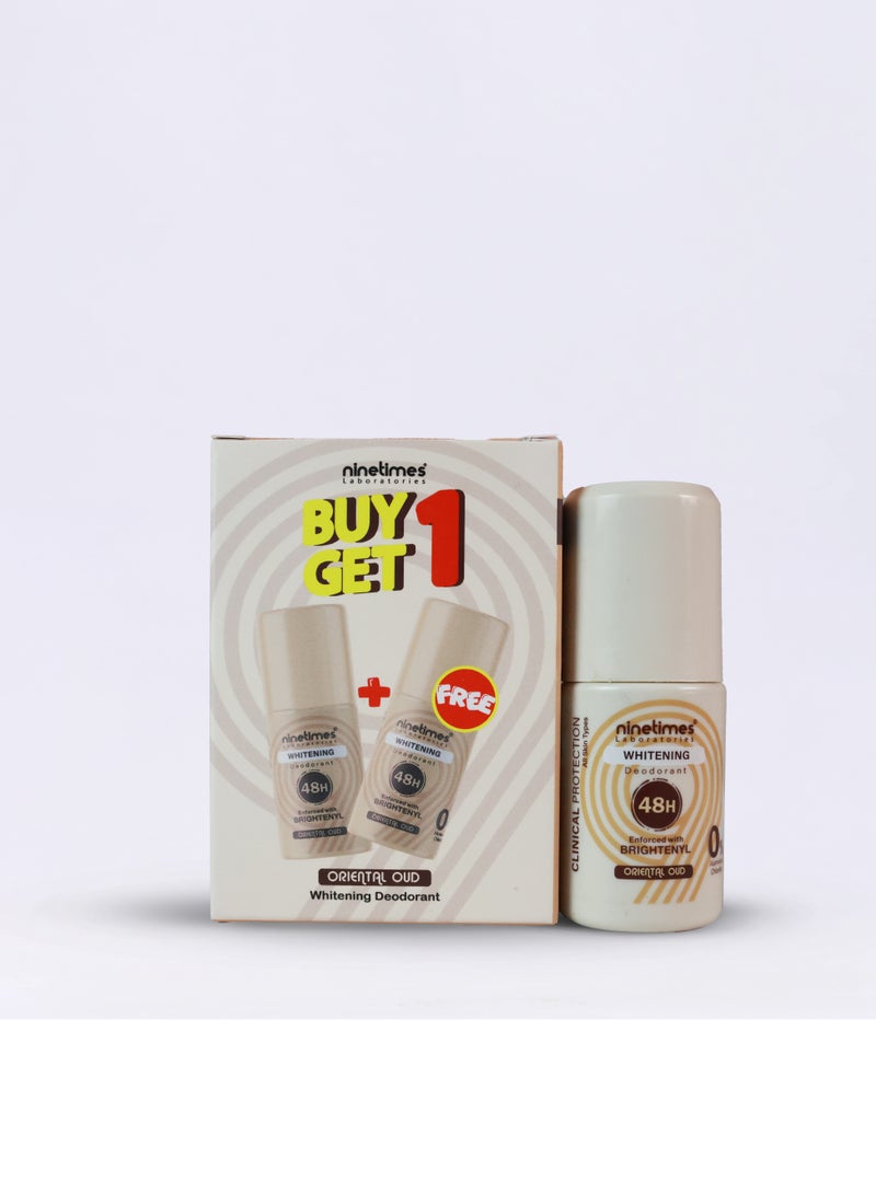 ninetimes Ninetimes Whitening Deodorant – Oriental Oud – 48H Protection – Special Offer: Buy 1 Get 1 Free 