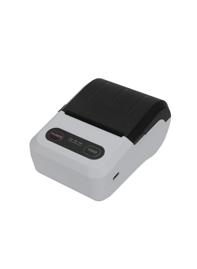 BURAQ - BT-583 58mm USB-C/Type-C + Bluetooth Portable Thermal Printer, Specification:EU Plug(Black White) - Image 1