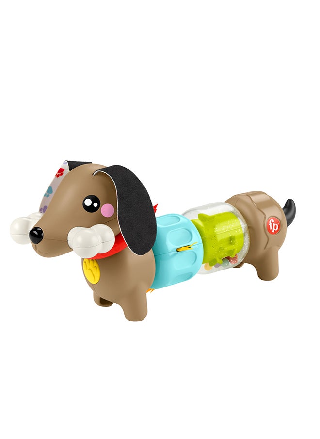 Fisher-Price Baby Sensory Toy Fp Pets Click & Spin Activity Pup With Fine Motor Activities For Infants Ages 6+ Months  - Image 1