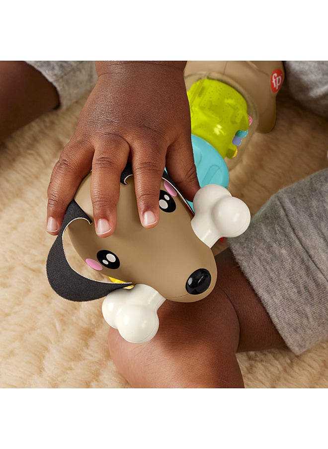 Fisher-Price Baby Sensory Toy Fp Pets Click & Spin Activity Pup With Fine Motor Activities For Infants Ages 6+ Months  - Image 4